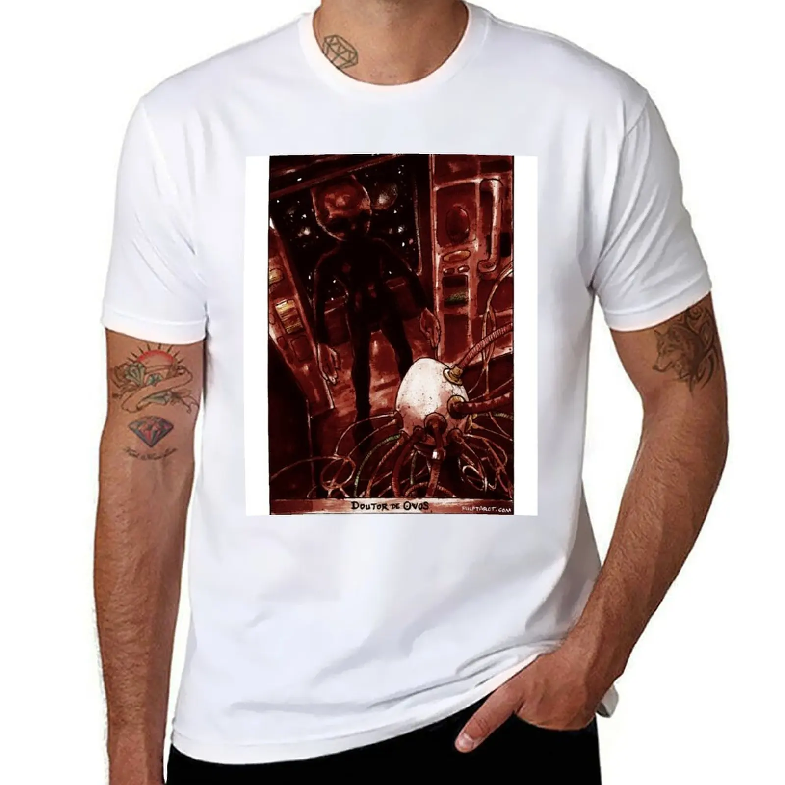 

Doctor of Eggs (Pulp Tarot) T-Shirt man t shirt summer t shirts for man cotton funny T-Shirt