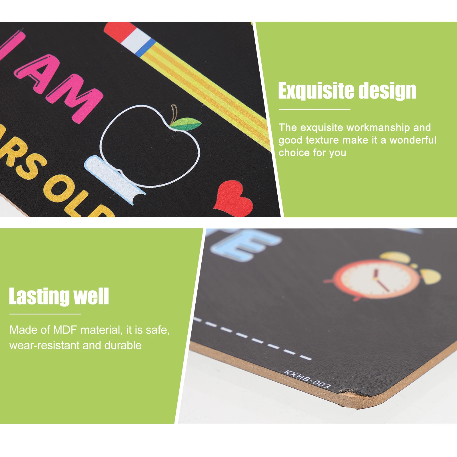 Erasable Chalk Multi-Function Board For Kids Children Chalkboard Accessories Mini Message Board Smooth Edges Back