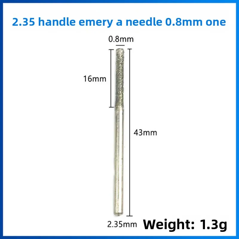 Diamond Punch Drill Bit 2.35mm Shank, High Hardness Drilling Needle for Jade, Agate, Stone, Amber, Glass, Craft Hole Punch Tool
