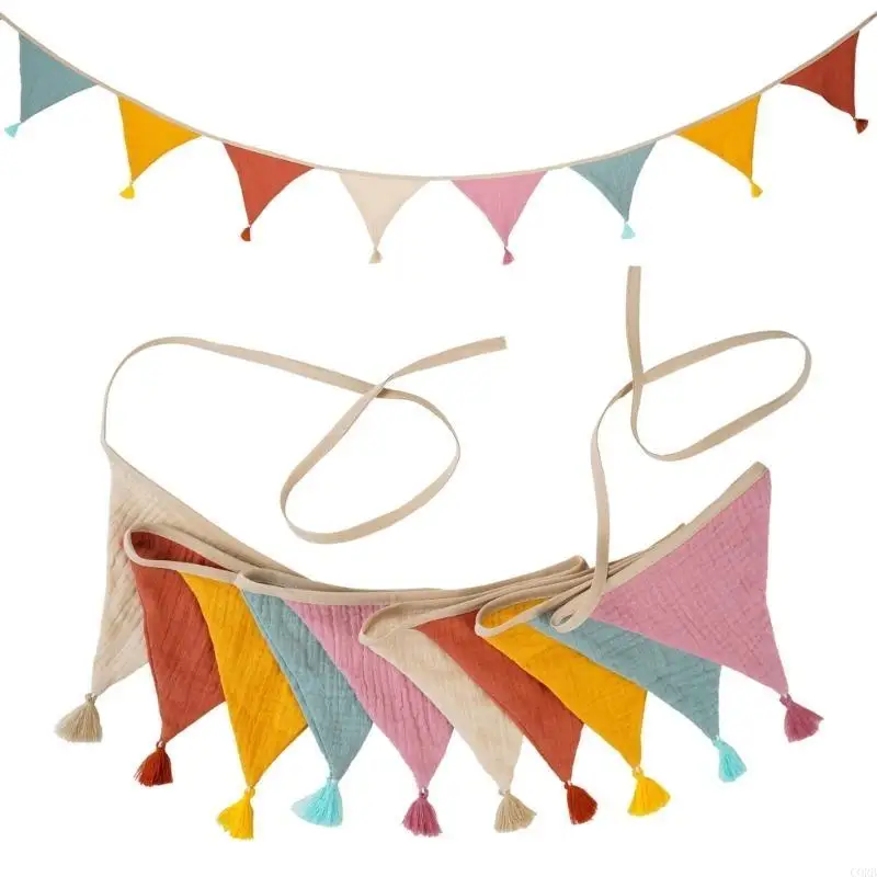 Corb baby bed cot factling flags muslin cotton garland kids decoration decoration