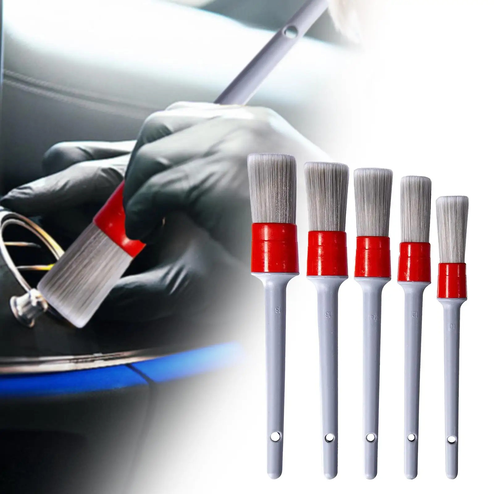 3/5Pcs Car Interior Exterior Cleaning Brush Car Detailing Brushes Set Auto Tire RV dashboard Bicycles Engine Cleaning Tool