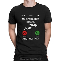 Scuba Diving Diver Born to Dive T-shirt Graphic Men Tops Vintage Alternative Summer Polyester Clothing Harajuku Streetwear Shirt