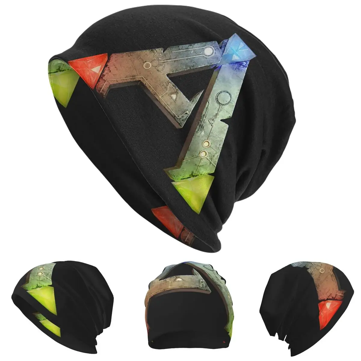 ARK بقاء تطورت شعار Skullies قبعة حريمي دافئة الخريف الشتاء في الهواء الطلق قبعة محبوك بونيه قبعات للرجال النساء الكبار