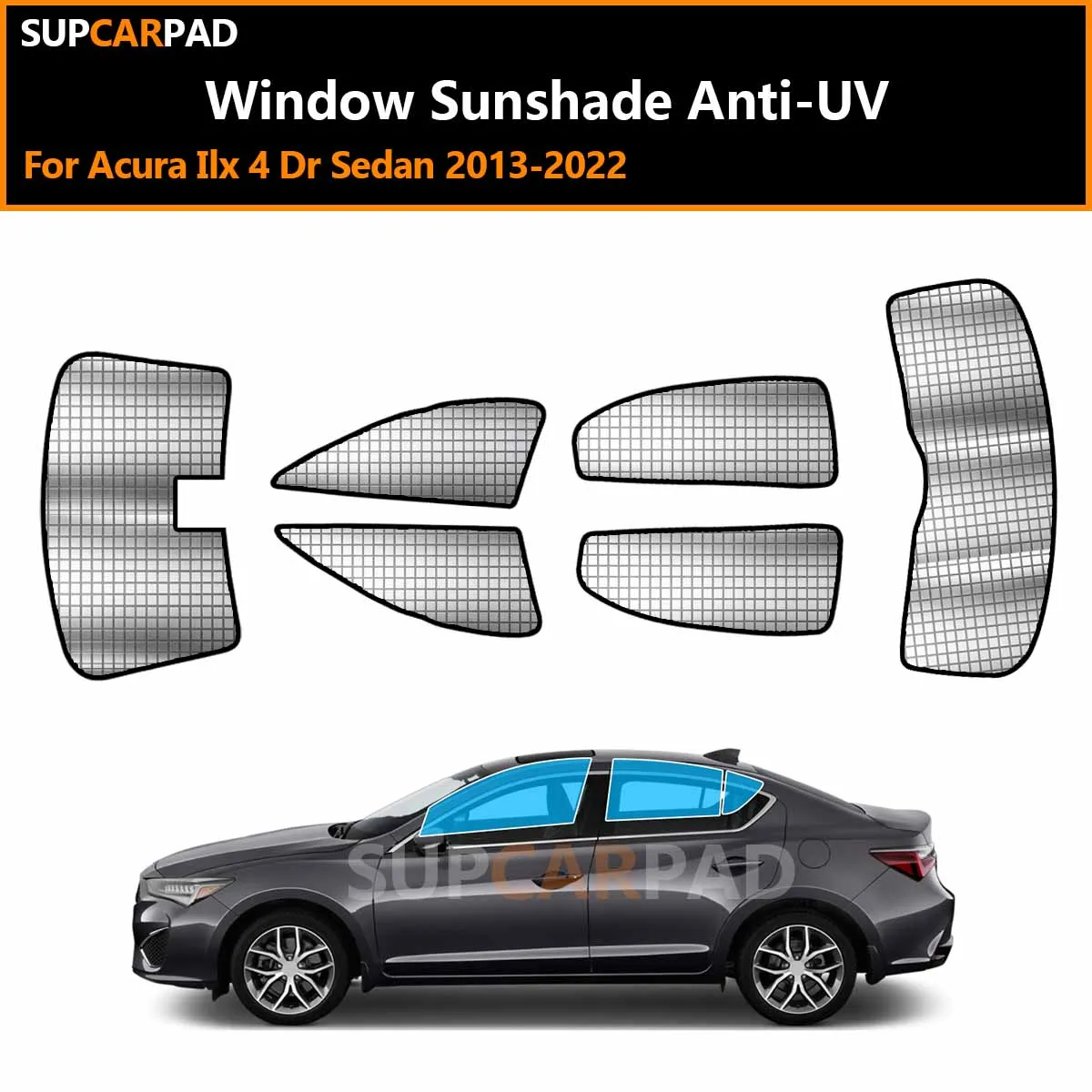 

For Acura Ilx 4 Dr Sedan 2013-2022 Custom Car Window Sunshade Anti-UV Car Sun Window Visors Sunshade Covers Accessories