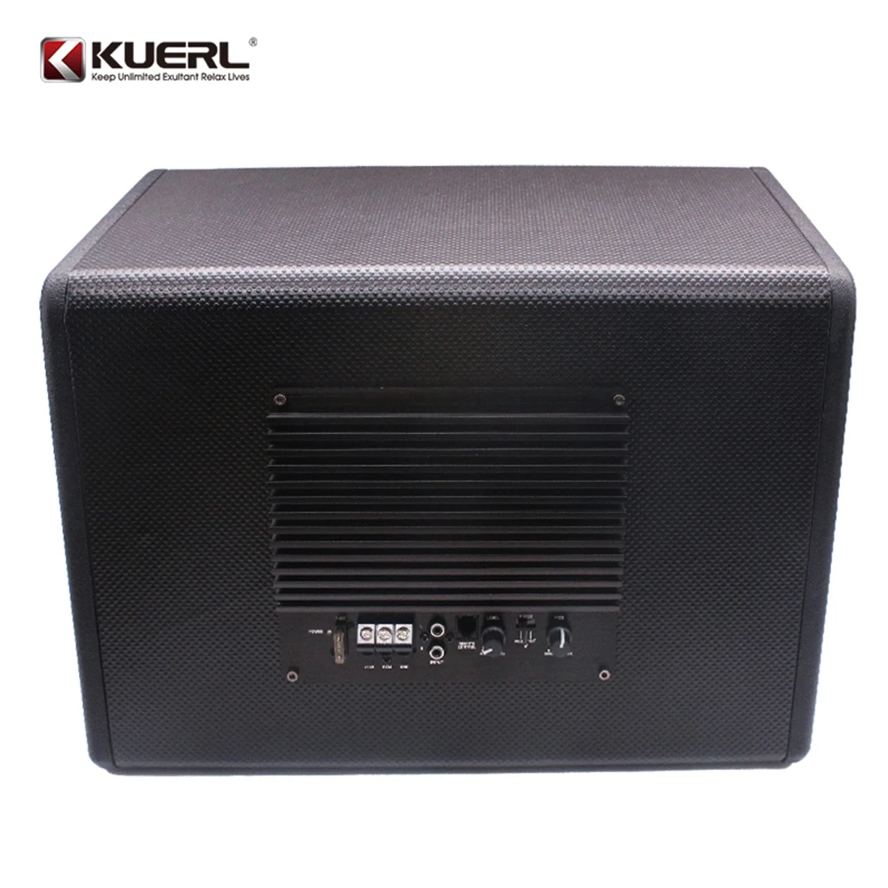 High quality 1500W trapezoid subwoofer high power active 10 inch car subwoofer