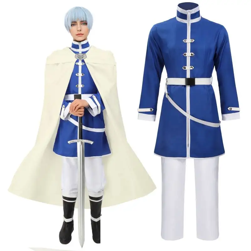 

DAZCOS Frieren Himmel Cosplay Costume Outfits with Cloak and Belt for Halloween Parties US Size Cosplay Costume Full Set Outfits