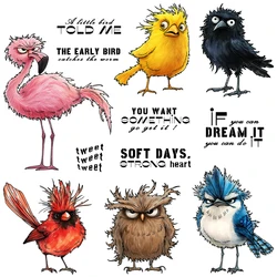 Mangocraft Cute Funny Birds Cutting Dies Clear Stamp DIY Scrapbooking Metal Dies Silicone Stamp For Cards Albums Decor
