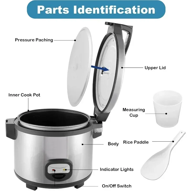 Cuociriso commerciale e scaldavivande Panci Elektrik Multifungsi