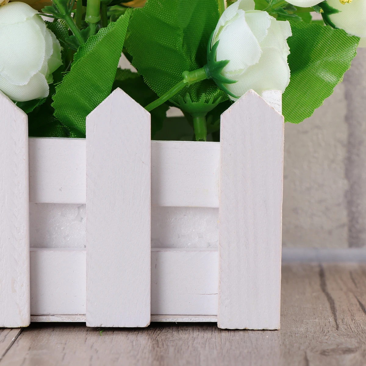 

16Cm Timber Fence Artificial Flowers For Office Home Decor Whiteelegant Eye Fatigue Relief Decoration For Schools Resorts
