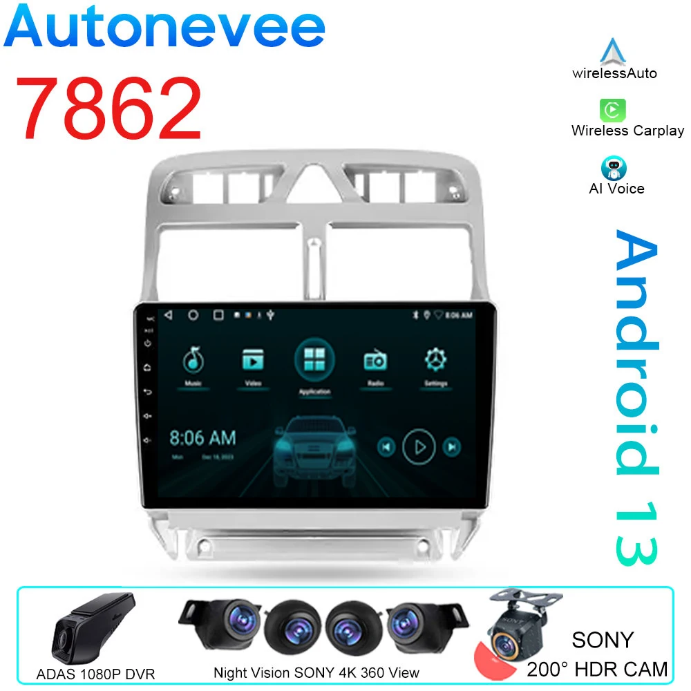 

IPS For Peugeot 307 1 2001 - 2008 Car Radio Multimedia Video Player Navigation GPS Stereo Carplay Android Auto No 2din 2 din dvd