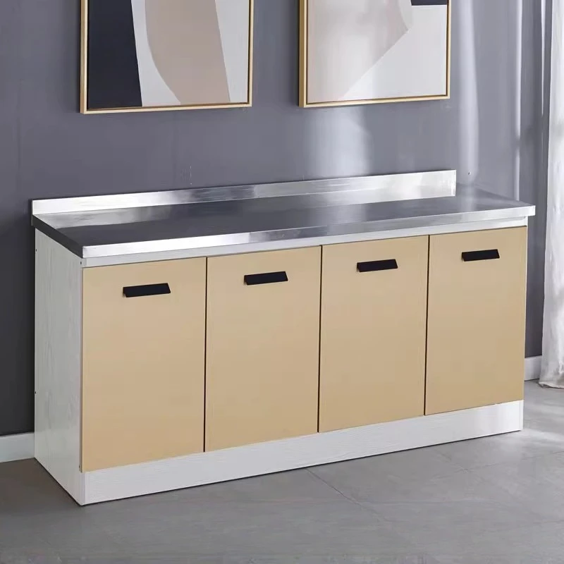 

Nordic Kitchen Stainless Steel Cabinet Modern Design Hotel Restaurant Sink Cabinet Kitchen Furniture Cocinas Integrales