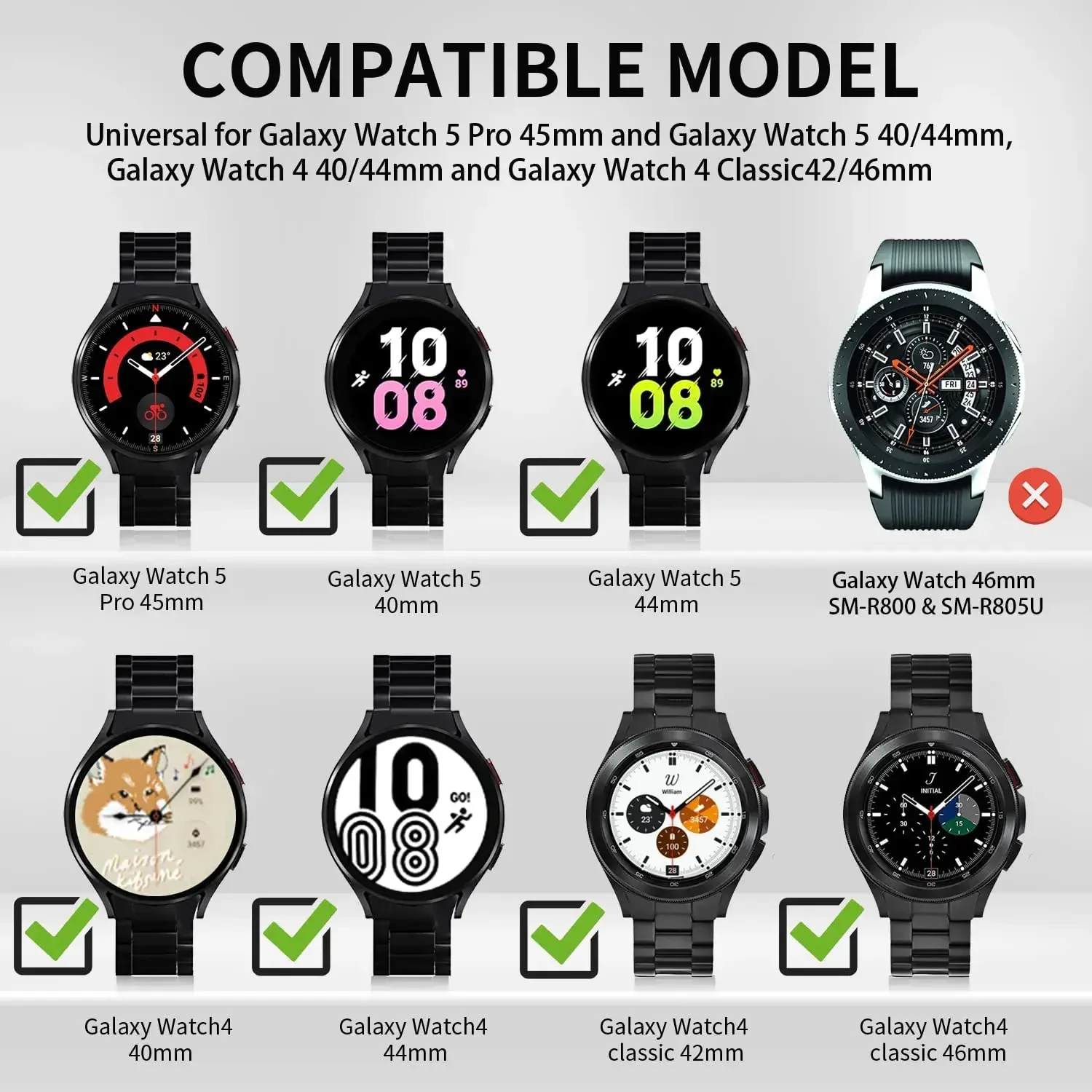 Original Silicone Band for Samsung Galaxy Watch 5 40mm 44mm/Galaxy Watch 5 Pro Strap Bespoke Edition Sport Strp Band White Black