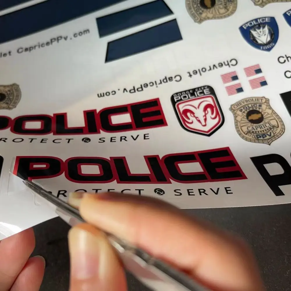 Original RC 1/10 SRT Challenger Police Car Sticker 911 Drift Short Truck Rally For Hsp Yokomo D5s Hpi Traxxas Tamiya - Image 4