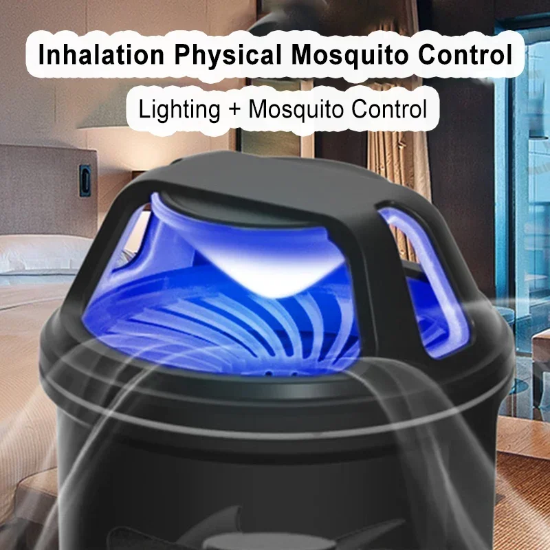 Letour lâmpada assassina de mosquitos led ultravioleta repelente de mosquitos plugue usb quarto doméstico silencioso infalação física armadilha de