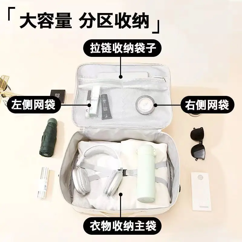 곰 인쇄 시리즈 여행 가방 남여 패션 나일론 접이식 대용량 수하물 팩 여성 핸드백 새로운 여자 여행 토트 백