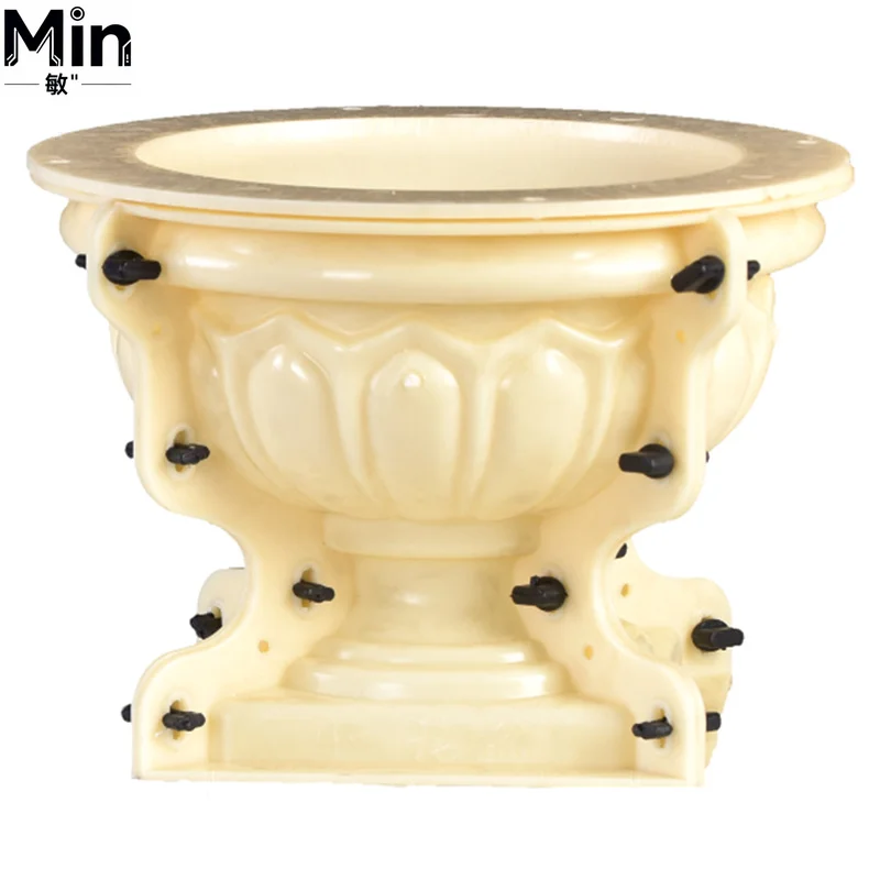 Factory Wholesale 37cm Diameter ABS Plastic Concrete Planter Mold for Garden Decorative Planting