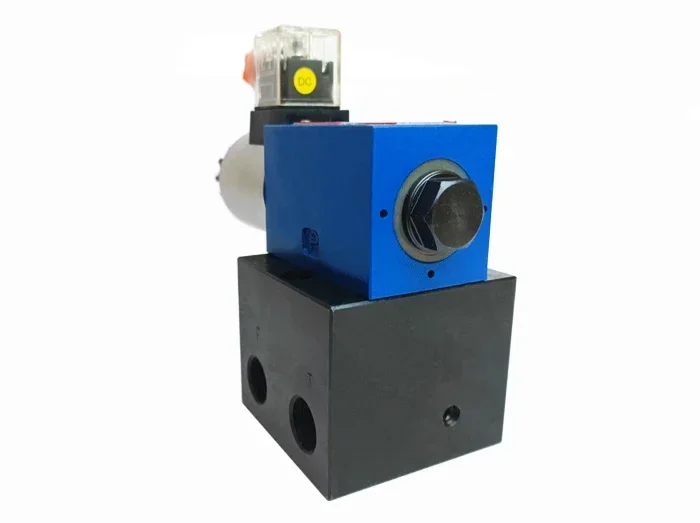 6-Diameter two-position four-way hydraulic solenoid directional valve 2-position 4-way single head with baseplate 220V 24V 12V