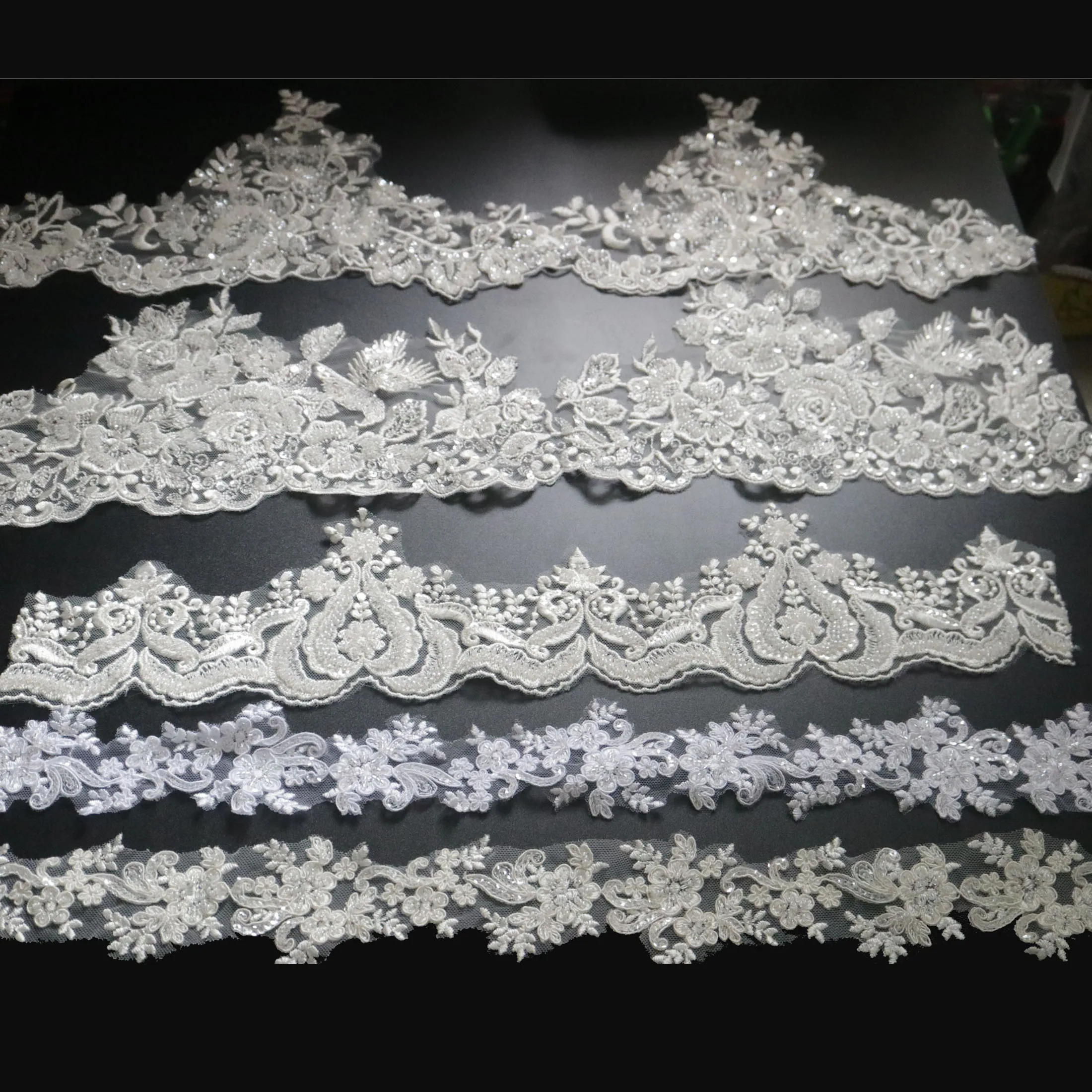 Clearance assorte beaded rhinestone lace trim for clothes sewing sequin  trimming ribbon  dresses DIY  accessories