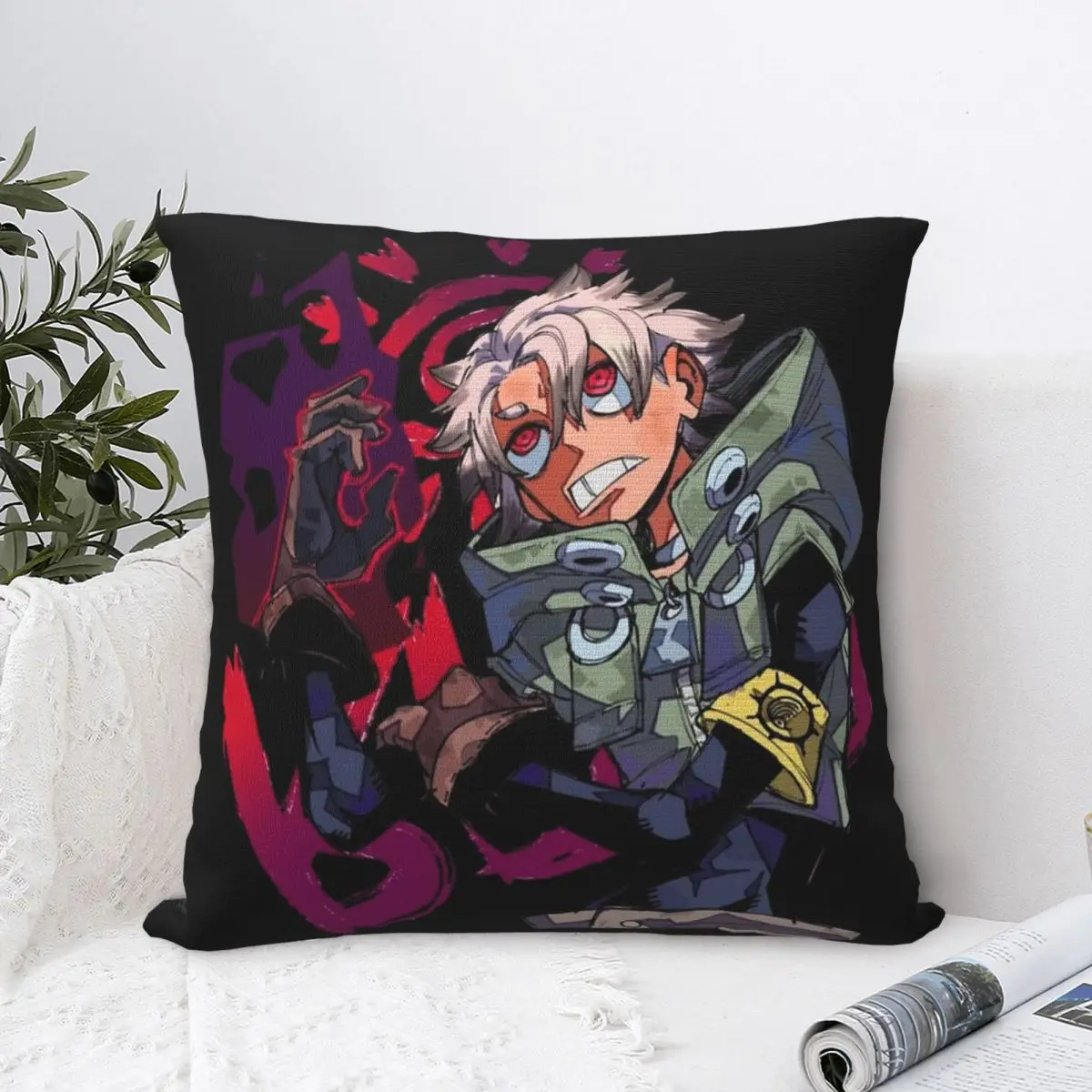 Rudo Surebrec Gachiakuta Anime Pillowcase Printed Polyester Cushion Cover Decorative Throw Pillow Case Cover Home Square 45*45cm