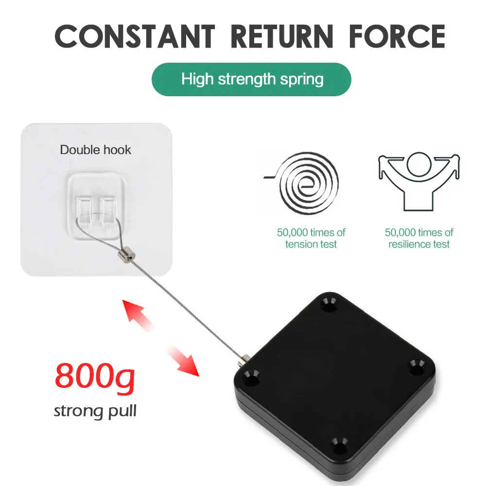 Automatic Door Closer Punch-Free Soft Close Door Closers For Sliding Door Glass Door 500g Tension Closing Device Door Hardware