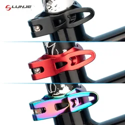 LUNJE Bicycle Seatpost Clamp Aluminium Quick Release Seatpost Clamp 31.8/34.9 MTB Rainbow Seatpost Clamp