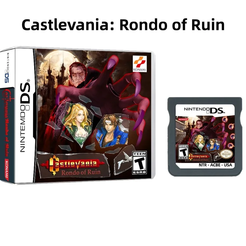 

NDS Game Card Boxed US English Version of Castlevania New Work Rondo of Ruins Game Card