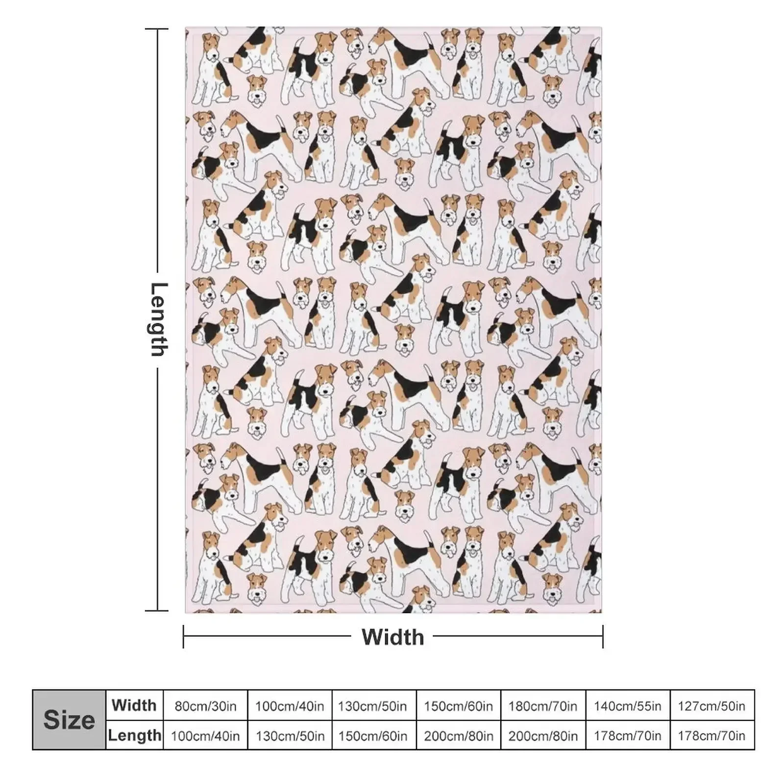 Wire Fox Terrier cute illustration pattern Throw Blanket Tourist Baby Sofa Extra Large Throw Moving Sofa Quilt Blankets