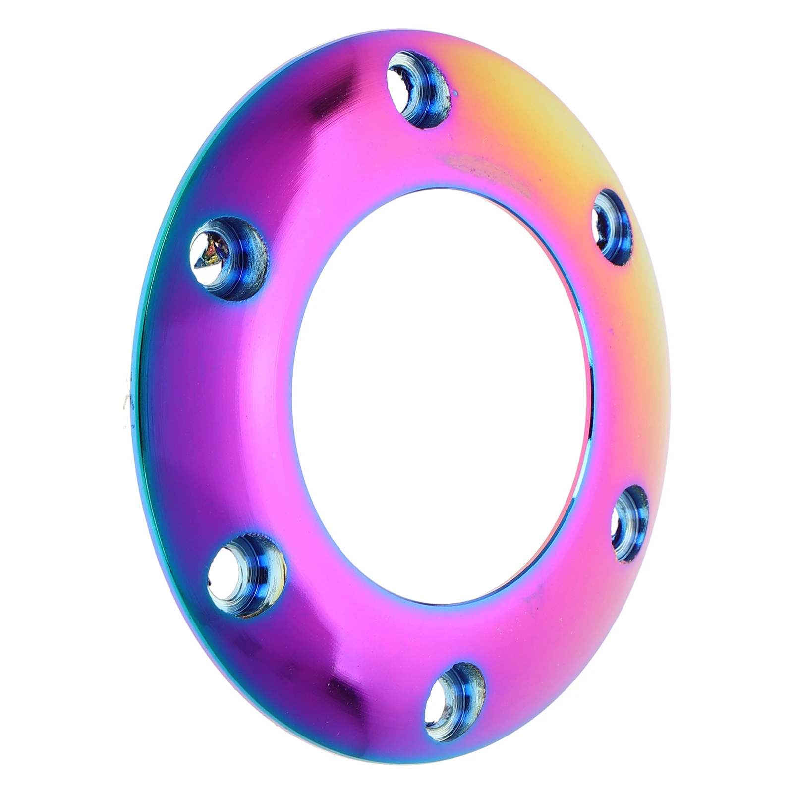 

Steering Wheel Horn Cover Colorful Alloy Button Car Center Ring Adapter Spacer Compatible Easy Installation Seven Colors Racing