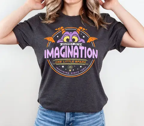 Divertente figment viaggio nell'imaginazione una maglietta Little Spark |   Maglietta Disney Epcot Trip |   Maglietta del drago viola Maglietta del viaggio Disney