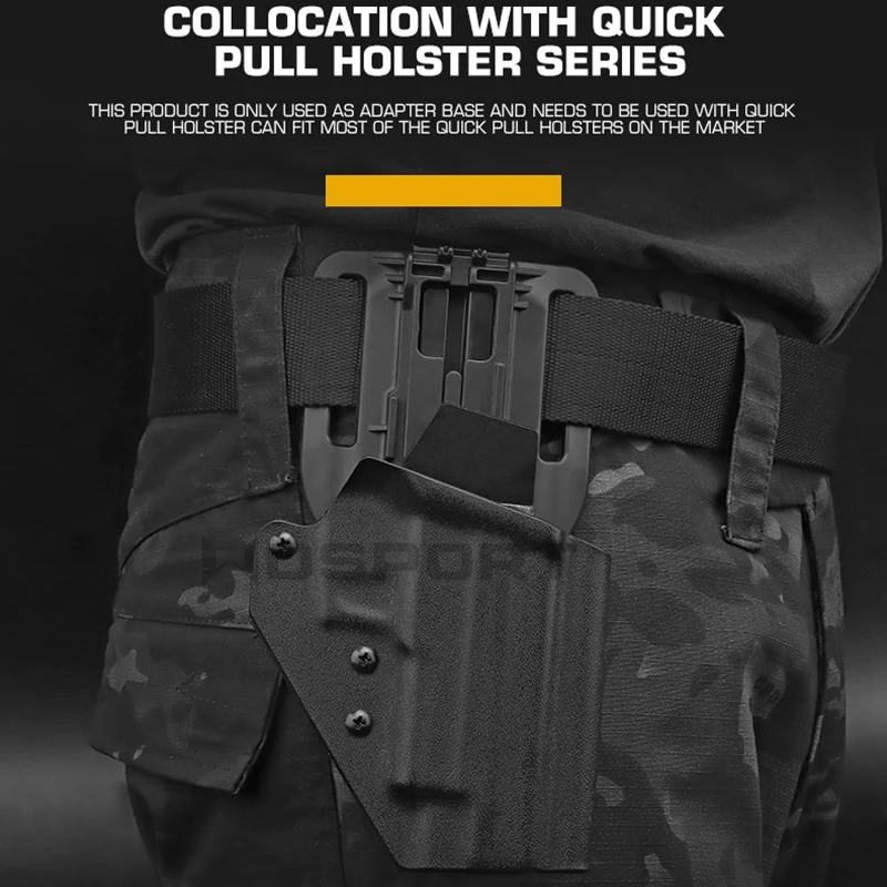 Adjustable Holster Attachments Belt Loop for Kydex Pistols Holsters Low Ride Belt Loop Platform, 3-Gear Adjustment Tactical Gear - Image 5