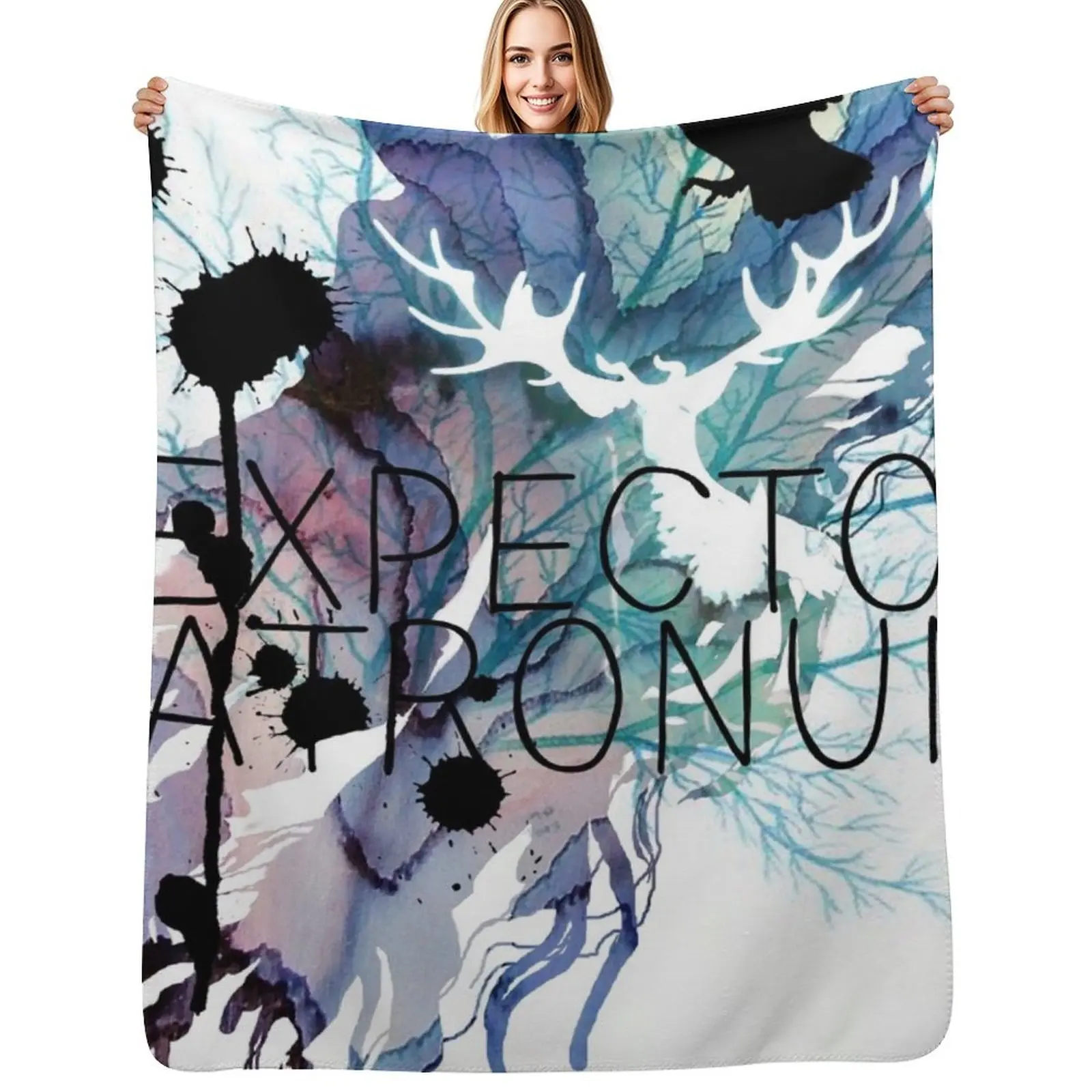 EXPECTO PATRONUM HEDWIG WATERCOLOUR Throw Blanket warm winter Furry Heavy Warm Summer Beddings Blankets
