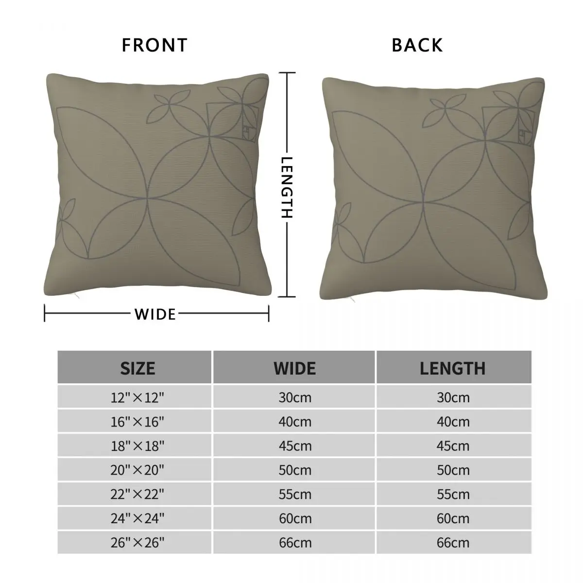 Golden Ratio Flower Curves Square Pillowcase Polyester Linen Velvet Pattern Zip Decor Throw Pillow Case Home Cushion Cover