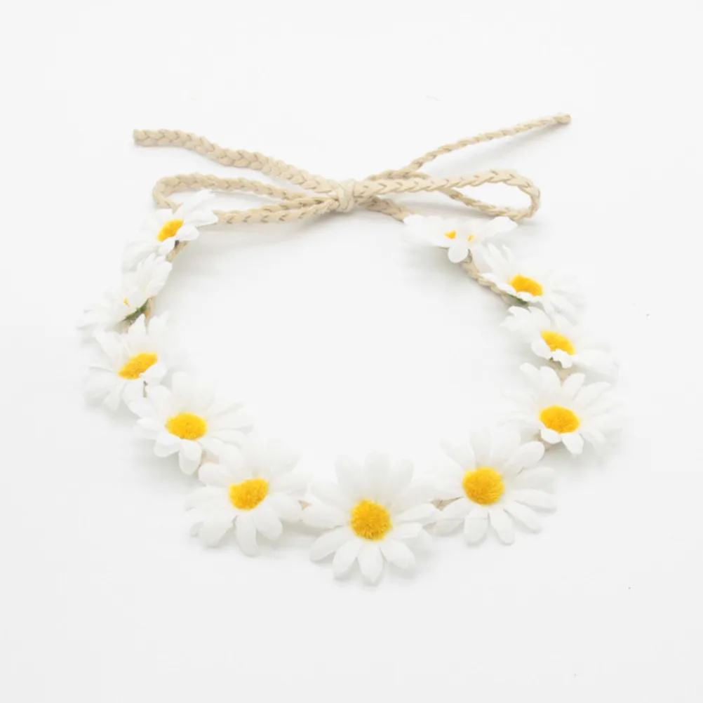 

5 шт. цветочный венок-гарнитур с искусственными цветами, регулируемый, удобный, для праздников, фотосессий и повседневного использования