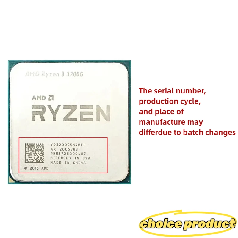AMD Ryzen 3 R3 3200G プロセッサ 3.6GHz クアッドコア 65W AM4 CPU
