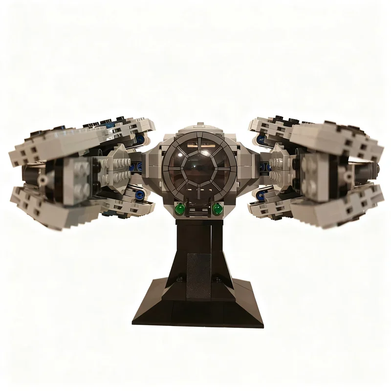 NEW 608PCS Star Battle Movie MOC TIED Infuriator Space Fighter Model DIY Creative Display Assembly Building Blocks Birthday Gift - view 3