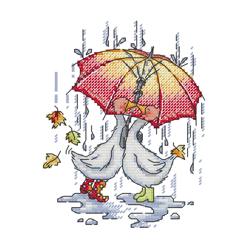 Joy Sunday Cross Stitch Kit Umbrella 11CT 14CT Printed Cross Stitch Embroidery Kit Set Crosstitch Kit Needlework