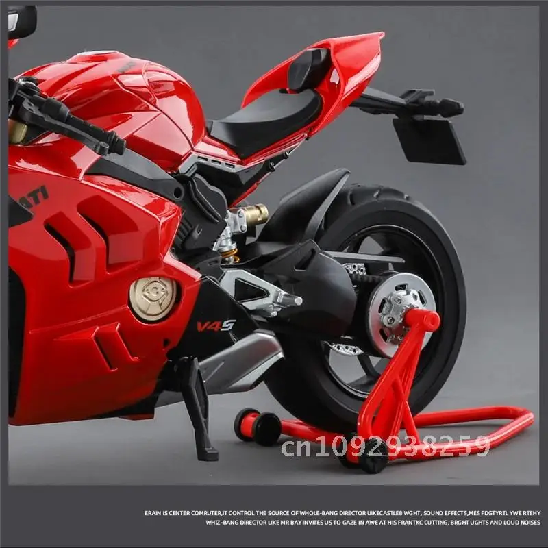 大サイズ 1/9 ドゥカティスパニガーレ V4S 合金ギフトオートバイダイキャストストリートシミュレーションメタルライトレーシングモデル子供のオートバイ