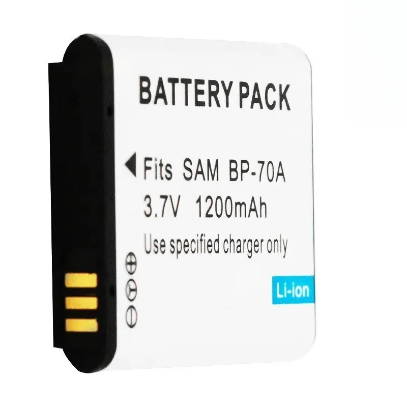 BP-70A Ersatzakku 1200 mAh für Samsung ES65 ES70 ES73 ES75 ES80 Digitalkamera kompatibel Li-Ion BP70A