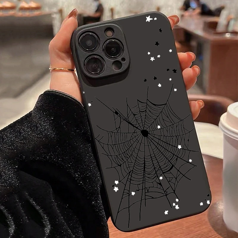 

Spiderweb Star Graphic Pattern Fashion Phone Case For Xiaomi 15 14 13 12 Pro 11 Lite 5G NE 13T 12T 11T Shockproof Soft TPU Cover