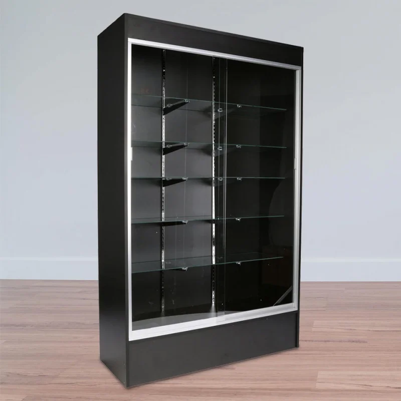 

customized.Popular Full Wooden Tempered Glass Display Showcase Lockable Top Led Light Cabinet Products Display