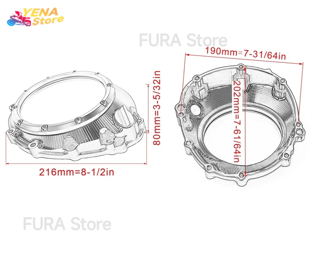 Engine guards, transparent clutch covers and CNC motorcycle parts suitable for S1000RR and S1000R from 2011 to 2018