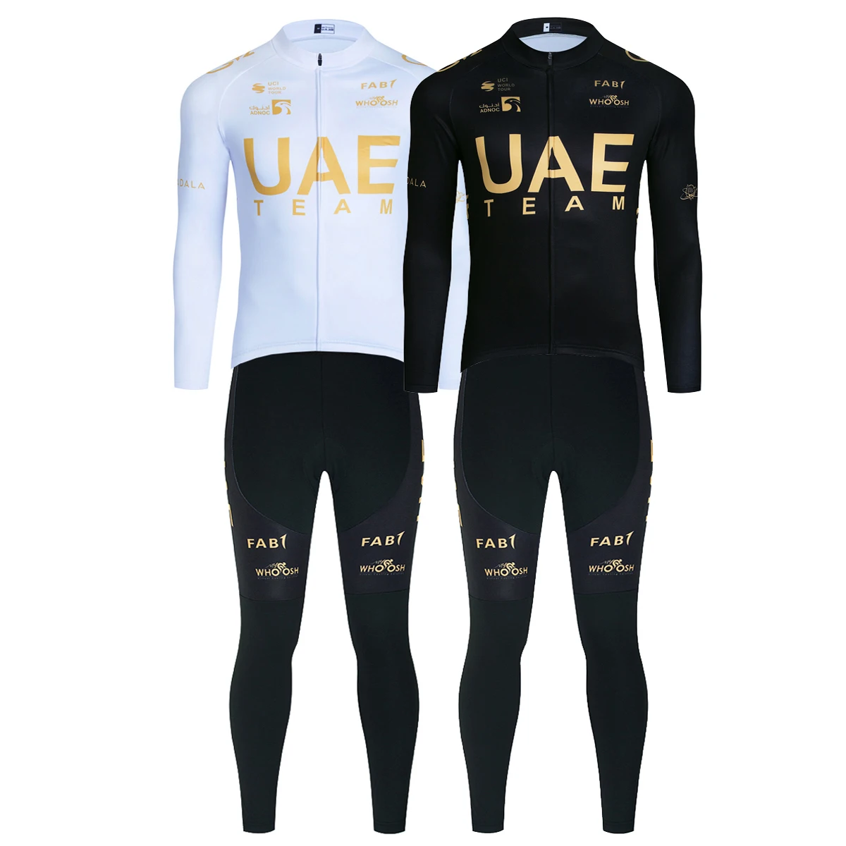 Winter 2024 Cycling Jersey GOLDEN UAE Bike Jacket Maillot Pants Suit Ropa Ciclismo Team Pro Thermal Fleece BicycleClothing