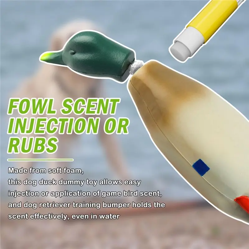 【CUSTOMER FAVORITE】Floating Bird Dummy Trainer For Waterfowl Retriever Dogs- Soft Realistic Dead Duck Dummy Bumper Outdoor T