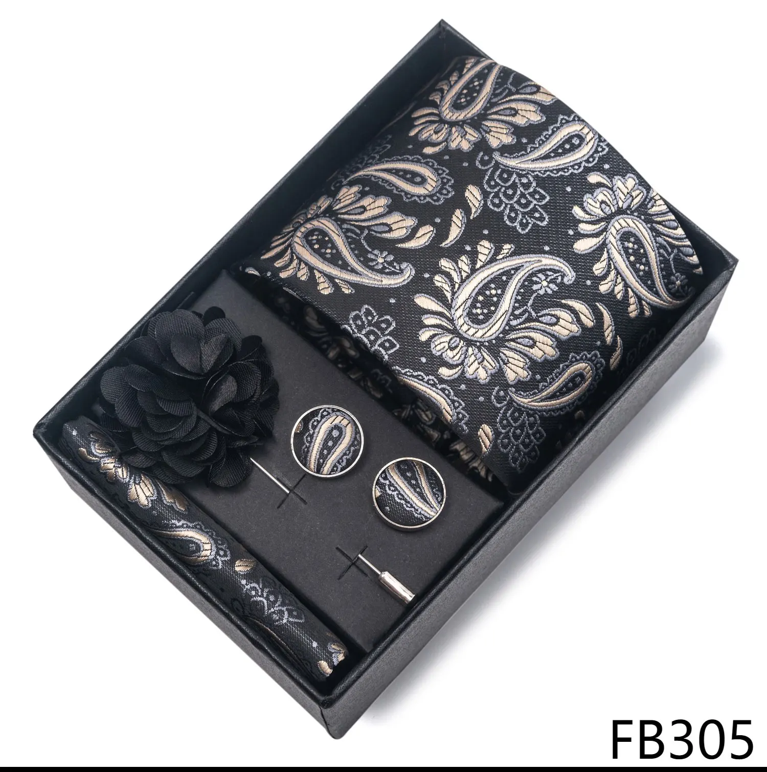 Bild 3: Ein Set floraler Herrenkrawatten in einer Geschenkbox, erhältlich in verschiedenen Farben und Mustern, klassisch und elegant, ein perfektes Geschenk.
