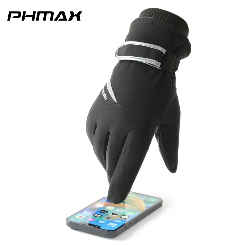 

PHMAX Winter Warm Ski Gloves Men Women Full-Palm Touchscreen Snowboard Ski Gloves Windproof thermal Fishing Hiking Cycling Glove