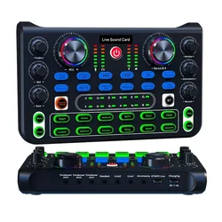 HD X60 Sound Card English Version Professional Sound Cards Audio Mixer For Karaoke Broadcast KTV Singing Live Sound Mixer