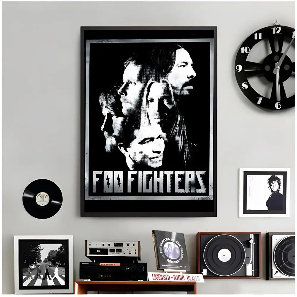 alternative rock F-Foo Fighters Poster Modern Wall Art Home Decor Living Room Decorative Print Unframed