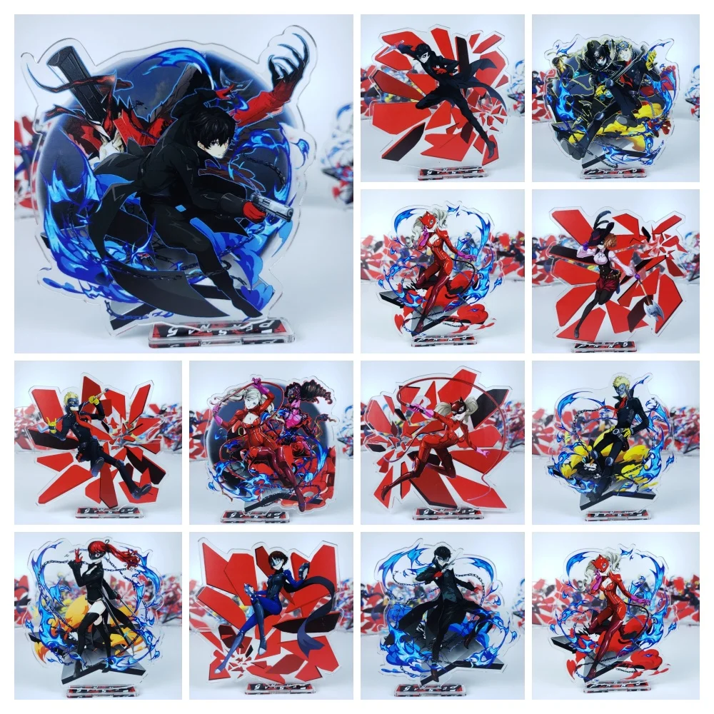 لعبة P5 Amamiya Ren Ryuuji Morgana Takamaki Ann Niijima Makoto Figure Doll Anime Acrylic تقف لعبة كوسبلاي للهدايا