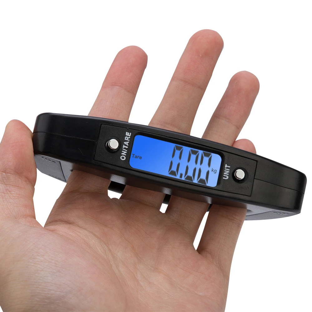 Portable LCD Digital Hanging Scale Luggage Suitcase Baggage Weight Travel Scales with Belt for Electronic Weight Tool 50kg/110lb