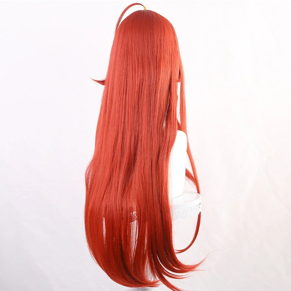 Synthetic Wig Women Long Wavy Red Anime Cosplay Hair Heat Resistant Wig For Party